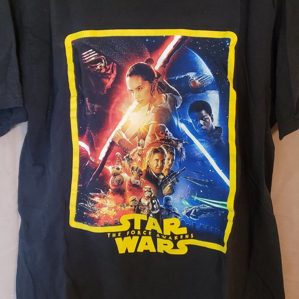 Galaxy Premier Collection, Star Wars - The Force Awakens black t-shirt, Size Lrg